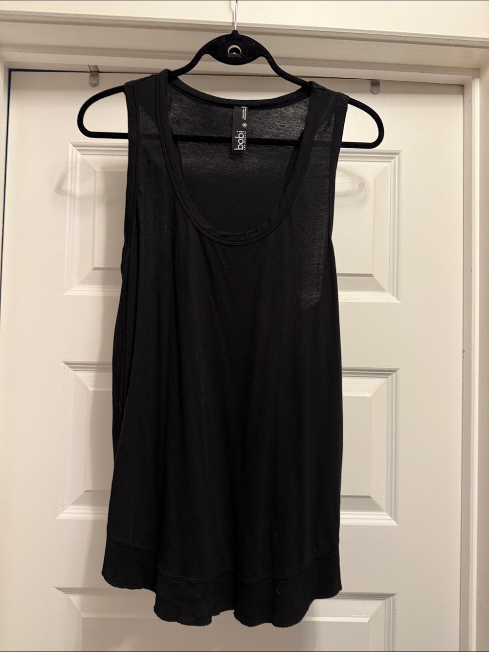 Bobi Black Sleeveless Scoop Neck Tank Top